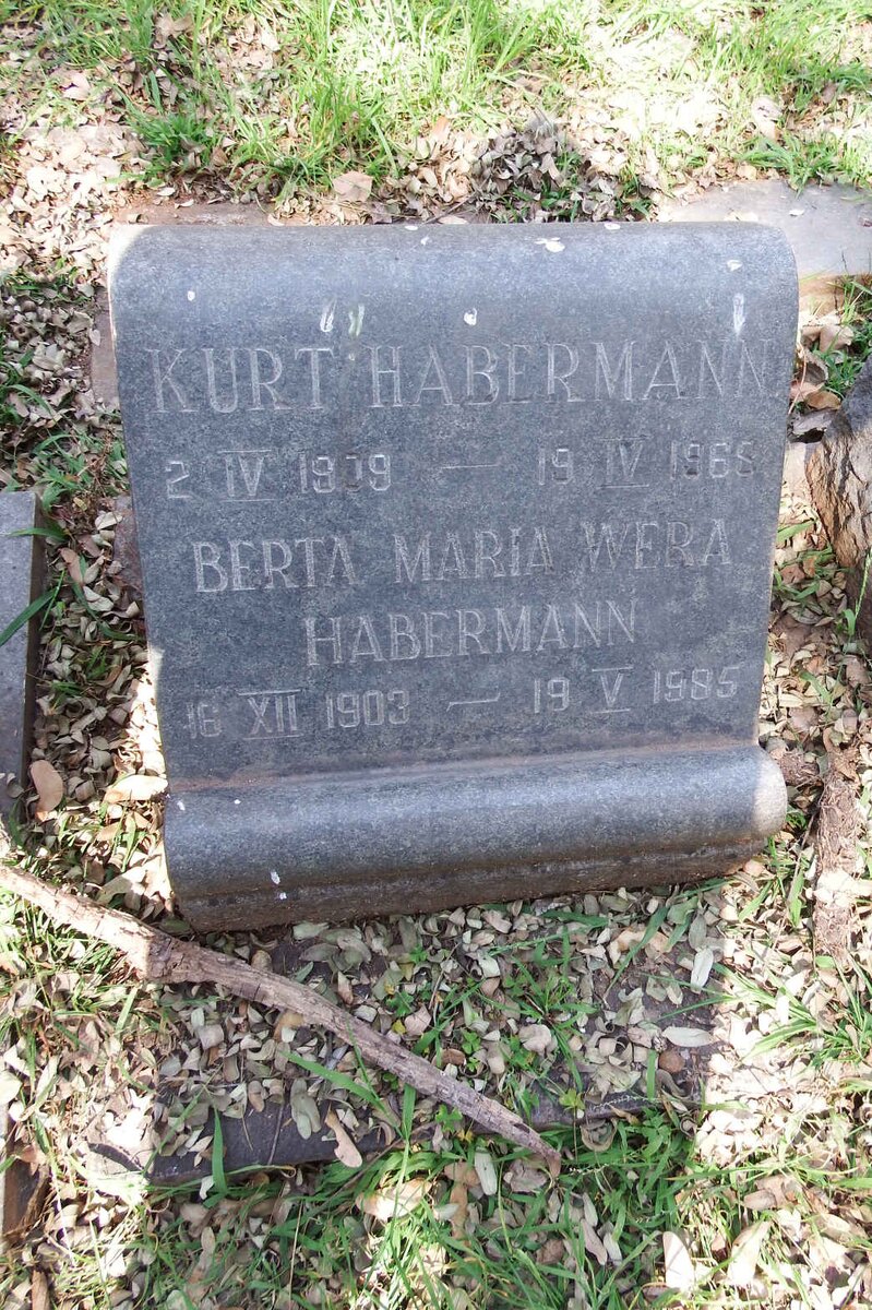 HABERMANN Kurt 1909-1965 &amp; Berta Maria Wera 1903-1985