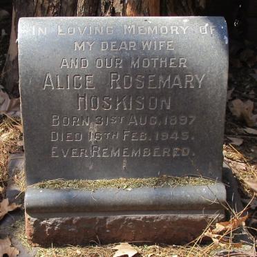 HOSKISON Alice Rosemary 1897-1945