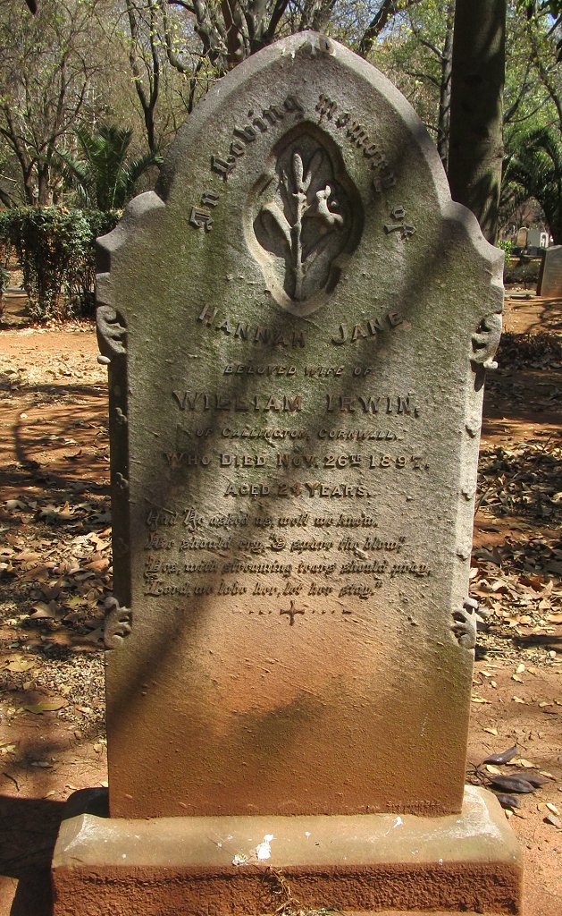 IRWIN Hannah Jane -1897
