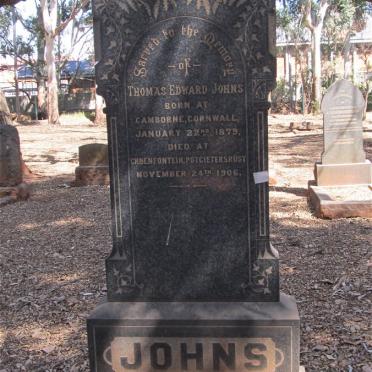 JOHNS Thomas Edward 1879-1906 