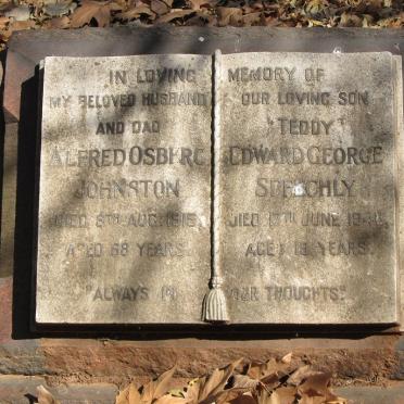 JOHNSTON Alfred Osberg -1915 :: SPEECHLY Edward George -1946