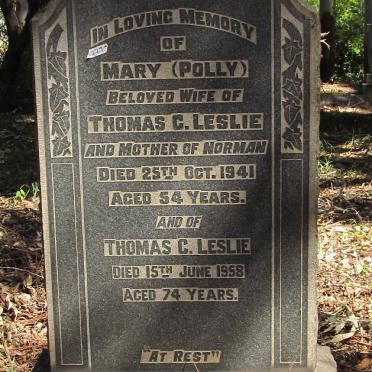 LESLIE Thomas C. -1958 &amp; Mary -1941