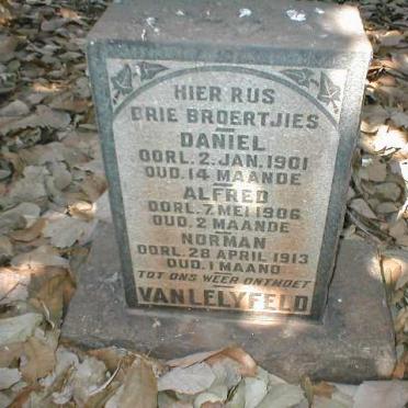 LELYFELD Daniel, van 1899-1901 :: VAN LELYFELD Alfred 1906-1906 :: VAN LELYFELD Norman 1913-1913