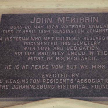 McKIBBIN John 1928-1994