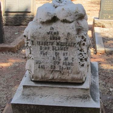 METCALF Elizabeth nee BLAMEY -1889 