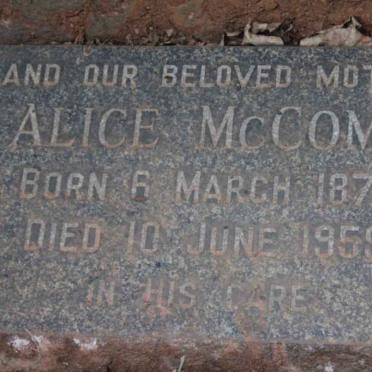 McCOMB Alice 1876-1959