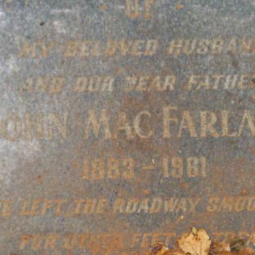 MacFARLANE John 1883-1961