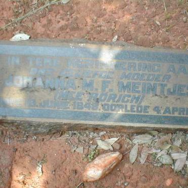 MEINTJES Johanna M.F. nee RORICH 1848-1921