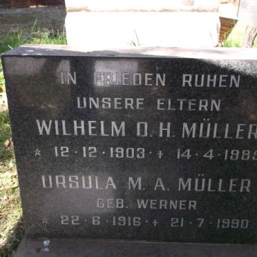 MULLER Wilhelm O.H. 1903-1985 & Ursula M.A. WERNER 1916-1990