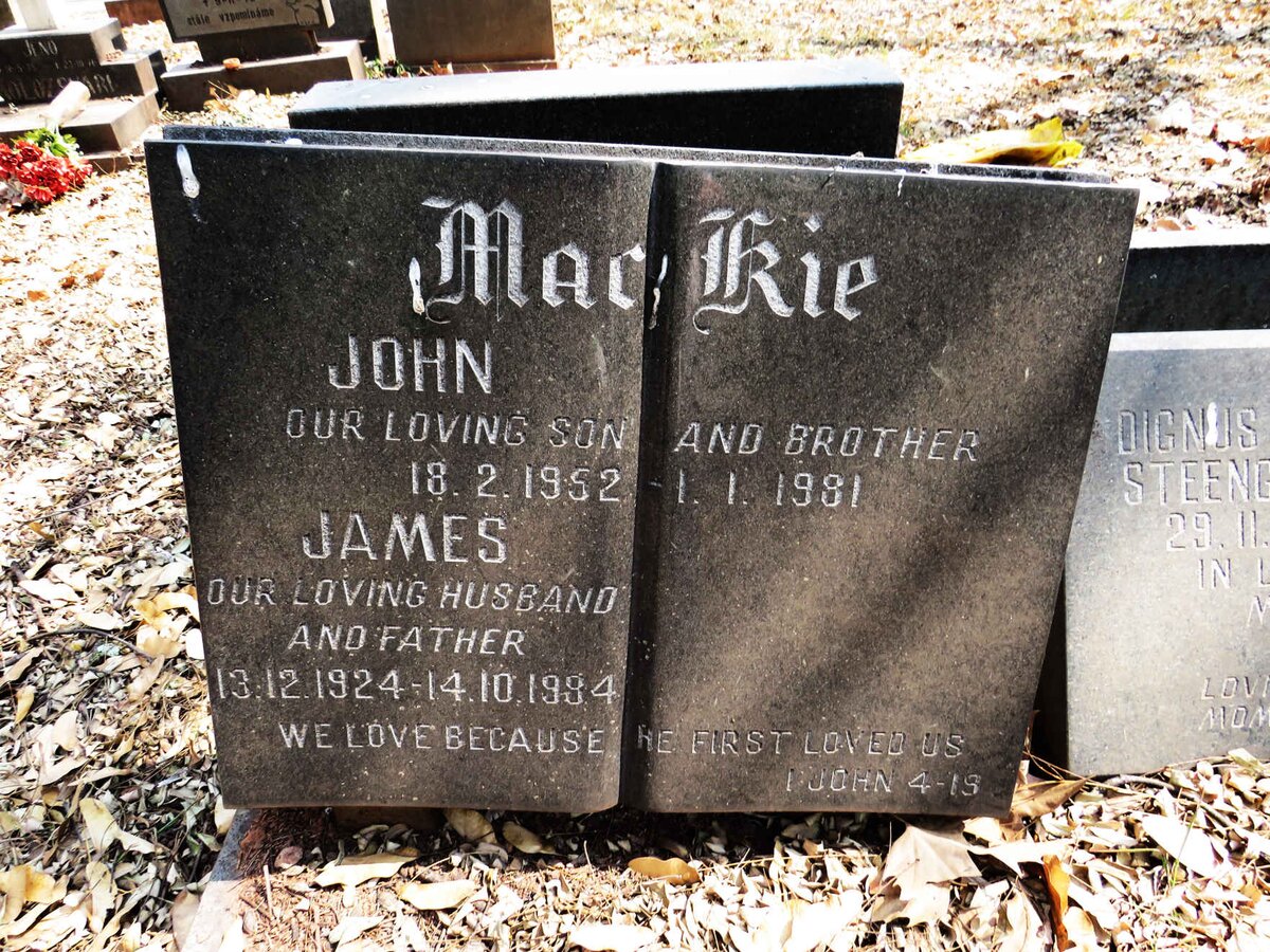 MACKIE James 1924-1984 :: MACKIE John 1952-1981