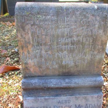 McADAM William  -1936 & Alice McANDREW  -1953