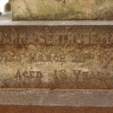 MARAIS Johanna Gertrude  -1904