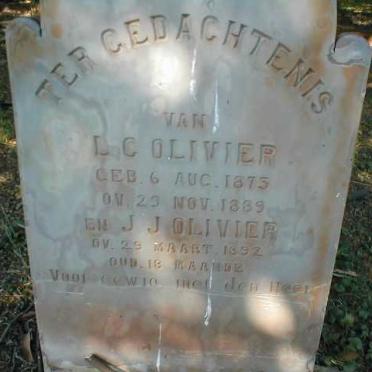 OLIVIER L.C. 1873-1889 :: OLIVIER J.J. 1890-1892