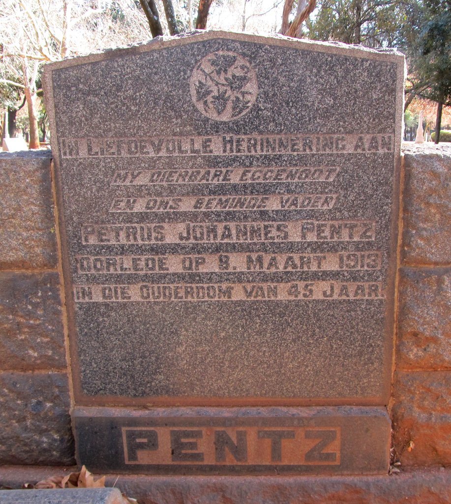 PENTZ Petrus Johannes 1868-1913