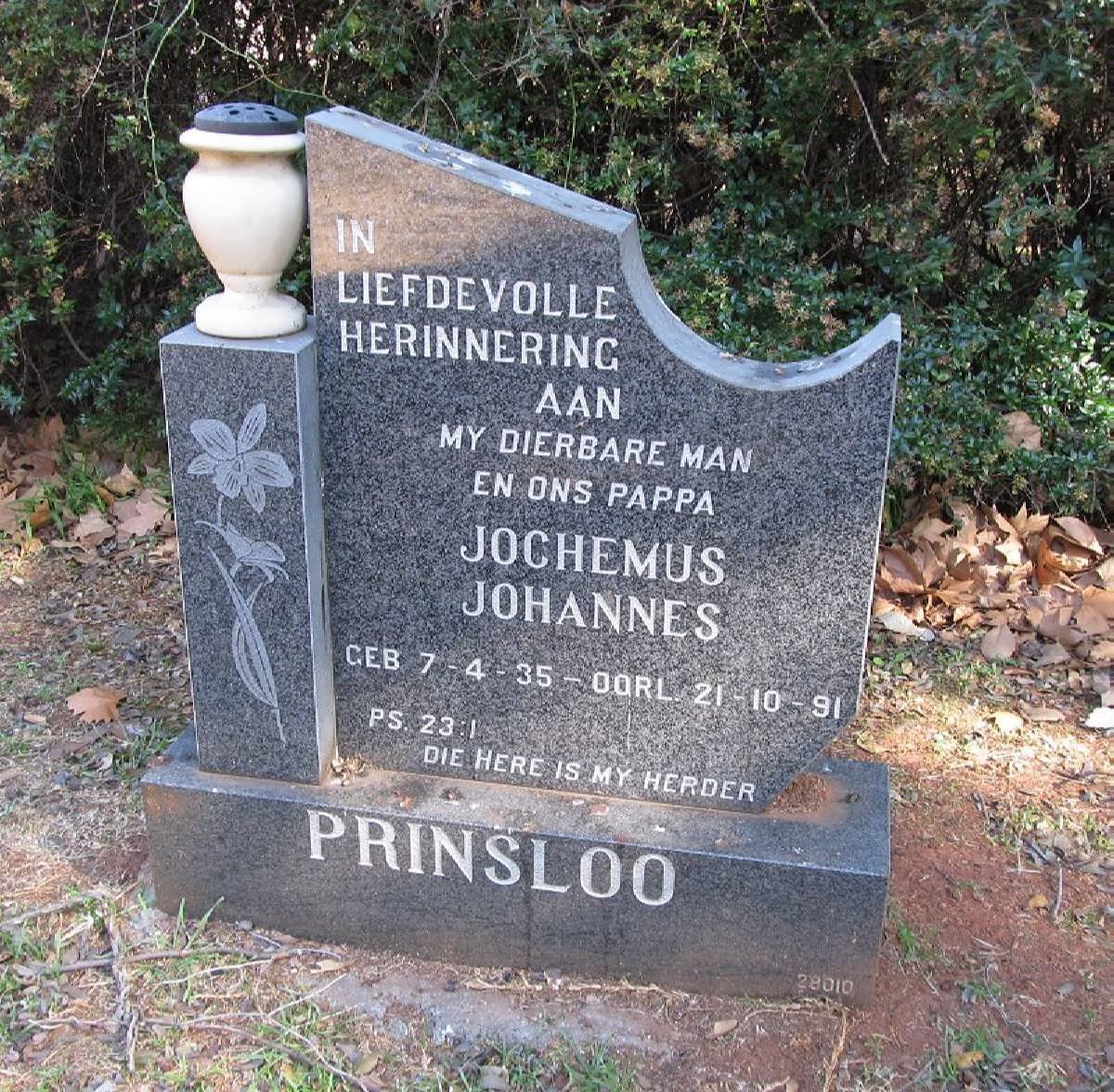 PRINSLOO Jochemus Johannes 1935-1991