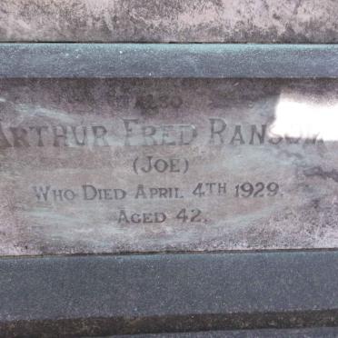 RANSOM Arthur Fred -1929