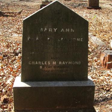 RAYMOND Charles M. -1936 &amp; Mary Ann 1861-1910