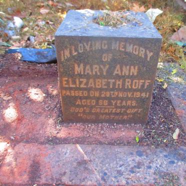 ROFF Mary Ann Elizabeth  -1941