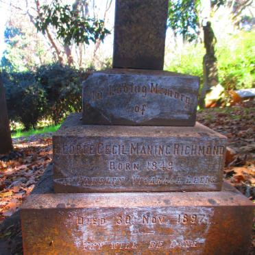 RICHMOND George Cecil Maning 1849-1897