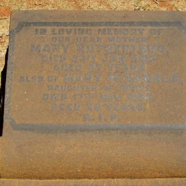 RUTHERFORD Mary -19?? :: McDONALD Mary -19??