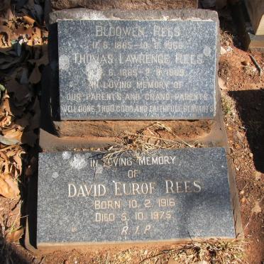REES Thomas Lawrence 1885-1969 &amp; Blodwen 1885-1966 :: REES David Eurof 1916-1975