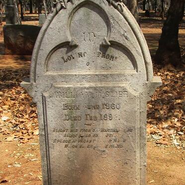 SLIER William M. 1860-1892