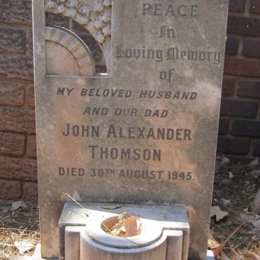 THOMSON John Alexander -1945
