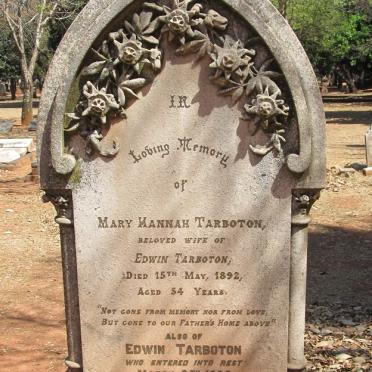 TARBOTON Edwin -1920 &amp; Mary Hannah -1892