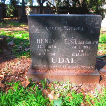 UDAL Henry 1880-1956 &amp; Elsie SHILLITO 1895-1983