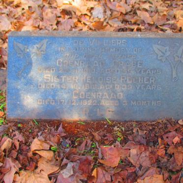 VILLIERS Coenraad Grabe, de -1910 :: DE VILLIERS Heloise Rocher -1918
