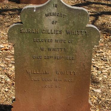 WHITTY William -1902 &amp; Sarah Gillies -1888