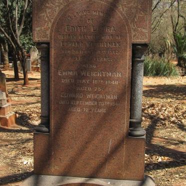 WEIGHTMAN Edith Laure -1902 :: WEIGHTMAN Edward -1941 &amp; Emma -1940