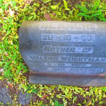 WEIGHTMAN Blanche -1955 :: WEIGHTMAN Valerie -1913 :: WEIGHTMAN Brother