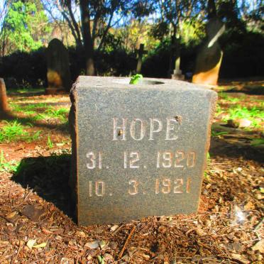 WEIGHTMAN Hope 1920-1921