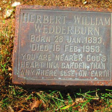 WEDDERBURN Herbert William 1893-1953