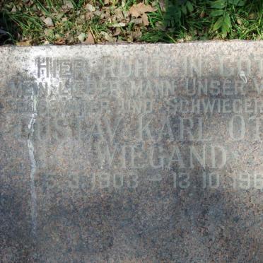 WIEGAND Gustav Karl Otto 1903-1968