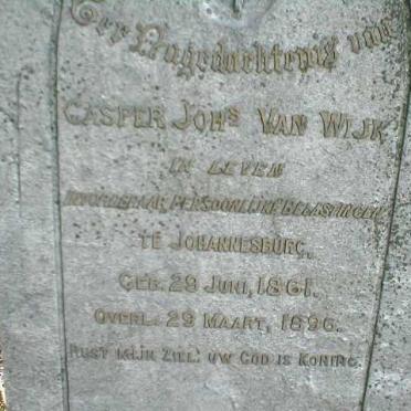WIJK Casper Johannes, van 1861-1896