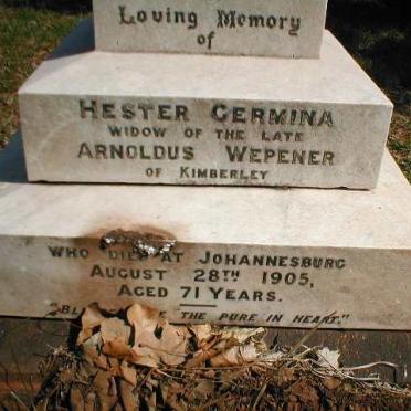 WEPENER Hester Germina 1834-1905