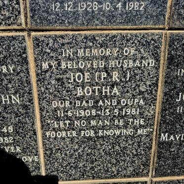 BOTHA P.R. 1908-1981