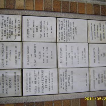016 Memorial wall