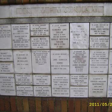 014 Memorial wall