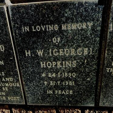 HOPKINS H.W. 1890-1981