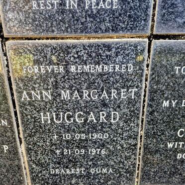 HUGGARD Ann Margaret 1900-1976