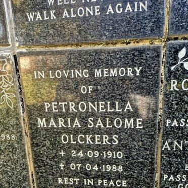 OLCKERS Petronella Maria Salome 1910-1988