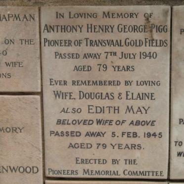 PIGG Anthony Henry George -1940 &amp; Edith May -1945