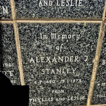 STANLEY Alexander J. 1890-1979