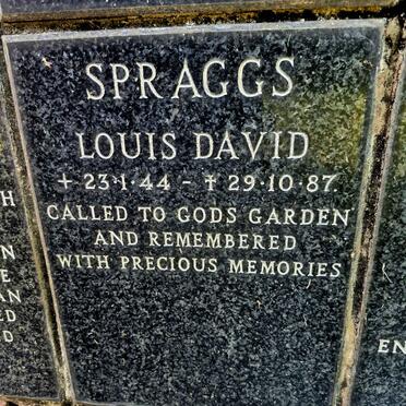 SPRAGGS Louis David 1944-1987