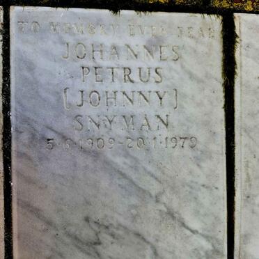 SNYMAN Johannes Petrus 1909-1979