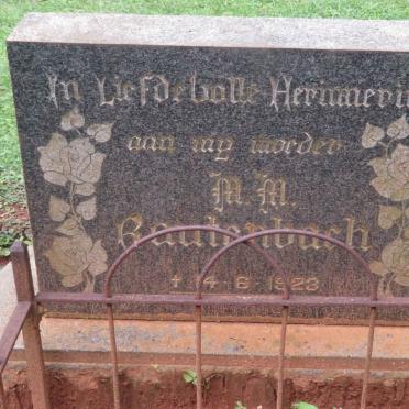 RAUTENBACH M.M. -1923