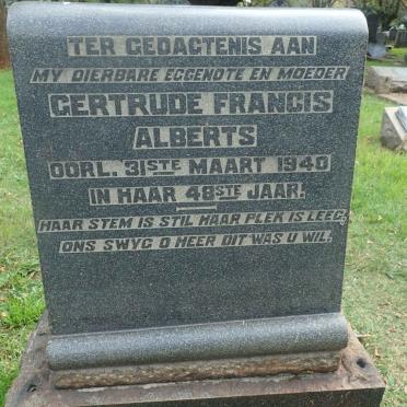 ALBERTS Gertrude Francis -1940